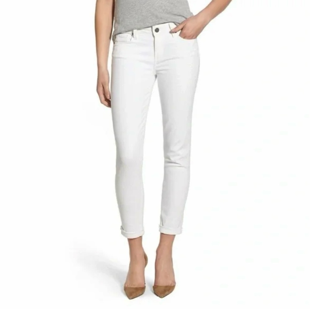 Skyline Skinny Cropped Jeans | Size 28 | White | PAIGE